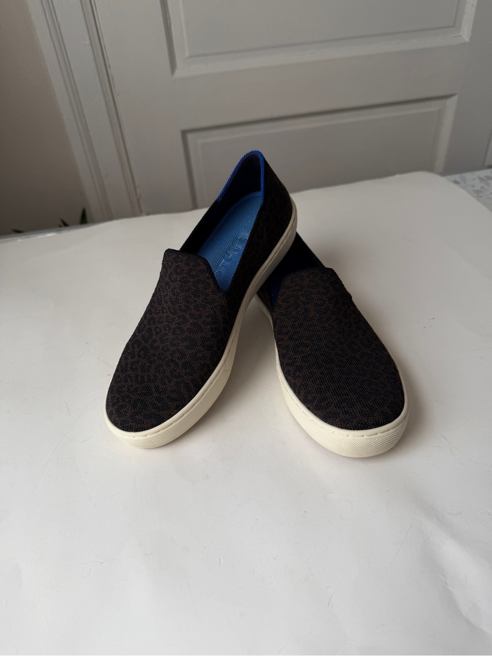 Rothy’s The Sneaker Slip On Shoes Espresso Spot Black Brown Knit Women’s Sz 7 - Picture 13 of 13
